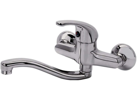 Μπαταρία Κουζίνας Bella-Mix -Dema 23-6070 Επιτοίχια Chrome Gloria Μέταλλο