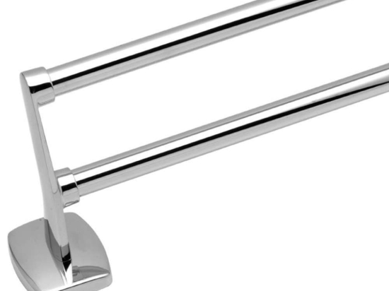 Κρεμάστρα Πετσέτας Διπλή Hotelia 03-8033 60cm Chrome Gloria Μέταλλο