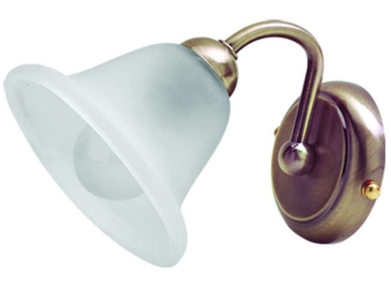 Φωτιστικό Τοίχου-Απλίκα 34-0118 23cm Με Κρύσταλλο Bronze Gloria Μέταλλο,Γυαλί