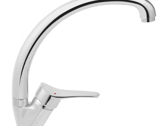 Μπαταρία Κουζίνας Λοξή Stillo BSL4A Chrome Ferro Μέταλλο
