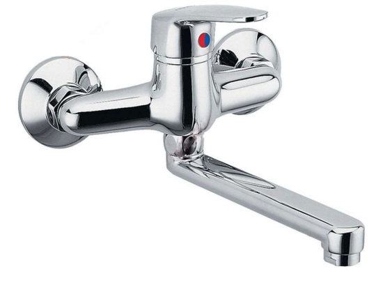 Μπαταρία Νιπτήρος Εντοιχισμού Smile BSM3 Chrome Ferro Μέταλλο, Κεραμικό