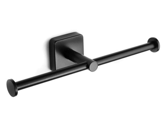 Χαρτοθήκη Διπλή Quattro 4422 55 24x5,5x7,5cm Black Karag Ανοξείδωτο Ατσάλι