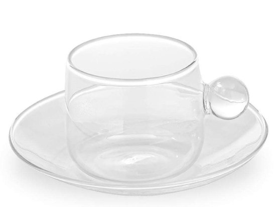 Φλυτζάνι Τσαγιού Bilia BA00700 220ml Clear Zafferano Γυαλί