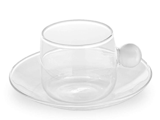 Φλυτζάνι Τσαγιού Bilia BA00701 220ml White-Clear Zafferano Γυαλί