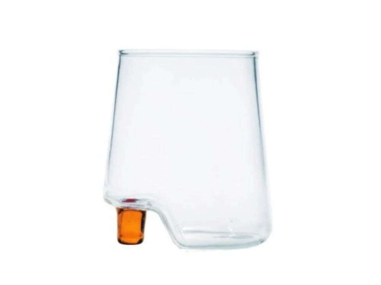 Ποτήρι Νερού Gamba De Vero GV00118 420ml Gold-Clear Zafferano Γυαλί