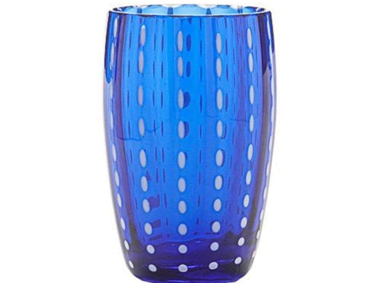 Ποτήρι Νερού Perle PR00115 320ml Dark Blue Zafferano Γυαλί
