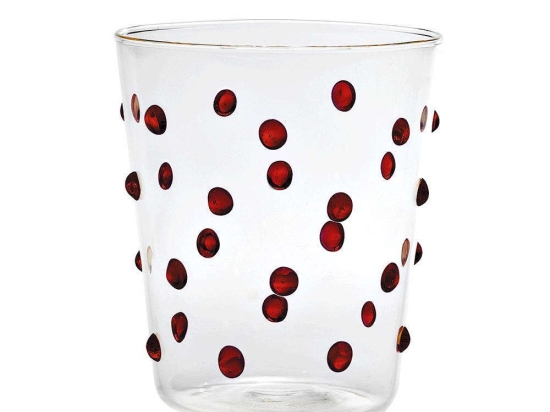 Ποτήρι Νερού Party PY00104 450ml Red-Clear Zafferano Γυαλί