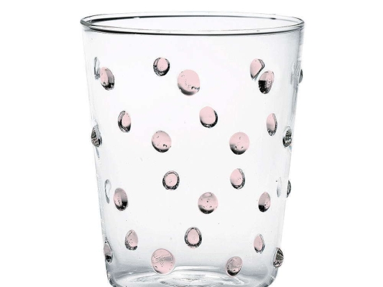 Ποτήρι Νερού Party PY00108 450ml Pink-Clear Zafferano Γυαλί