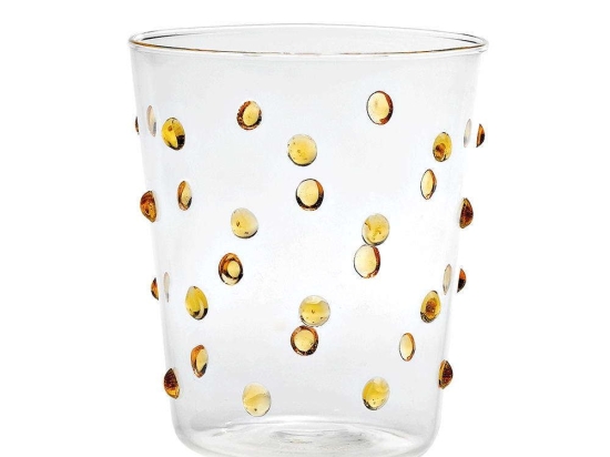 Ποτήρι Νερού Party PY00118 450ml Gold-Clear Zafferano Γυαλί