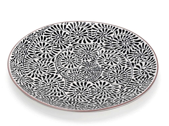 Πιάτο Γλυκού Tue TU01402 Φ21,5cm Black Zafferano Κεραμικό