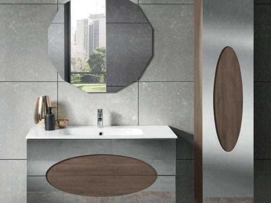 Στήλη Μπάνιου Lia 35x33x160cm Dark Teak Bluelife Mdf