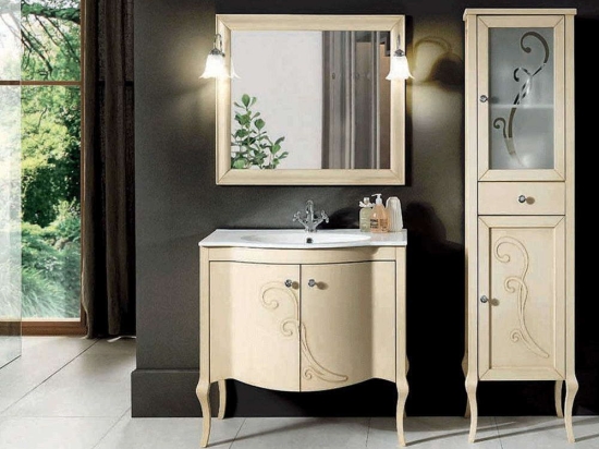 Στήλη Μπάνιου Martina 50x38x178cm Ivory Bluelife Beech