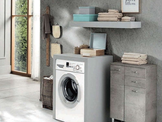 Στήλη Μπάνιου Sabrina 60x34x85cm Light Grey Bluelife Mdf