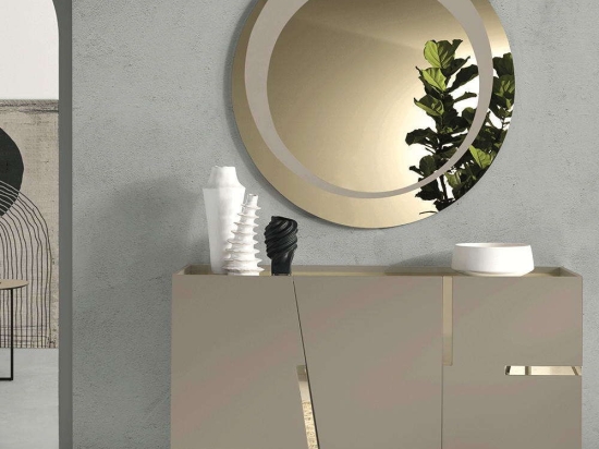 Μπουφές Girona 160x50x89cm Warm Grey-Gold Capodarte