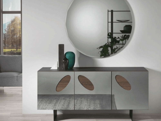 Μπουφές Honey 180x50x80cm Anthracite-Teak Capodarte