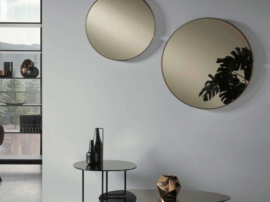 Καθρέπτης Loren Φ80cm Bronze Capodarte Γυαλί