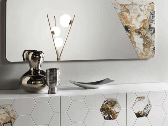 Καθρέπτης Ortis 55x150cm Gold-Silver Capodarte Γυαλί