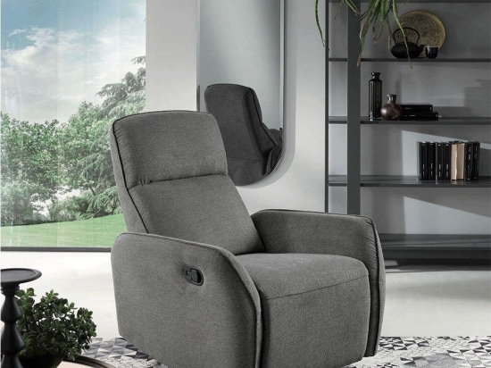 Πολυθρόνα Ανοιγόμενη Galizia 82x97/163x100cm Dark Grey Capodarte
