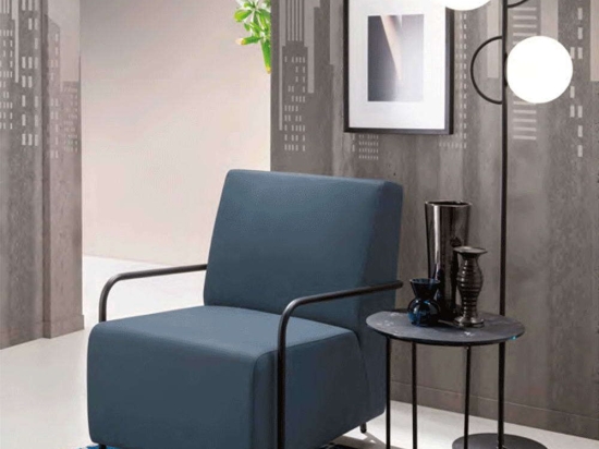 Πολυθρόνα Olivia 68x80x80cm Blue-Black Capodarte