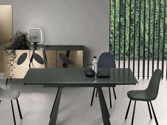 Τραπέζι Επεκτεινόμενο Spello 120x80x76cm Anthracite Capodarte