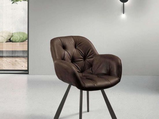 Καρέκλα Celia 66x65x85cm Brown Capodarte