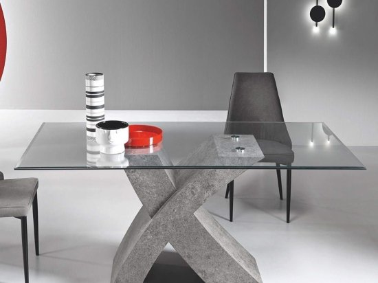 Τραπέζι Raul RAUL/CEMENTO 180x90x77cm Cement Ikone Casa