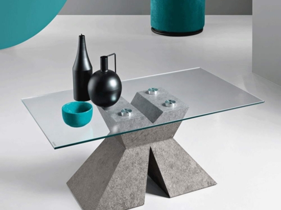 Τραπέζι Σαλονιού Scirocco SCIROCCO/CEM-TR 110x60x40cm Concrete-Concrete Ikone Casa