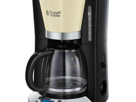 Καφετιέρα Γαλλικού Με Οθόνη Lcd Colours Plus 24033-56 1,25lt 1000W Black-Cream Russell Hobbs Ατσάλι,Πλαστικό