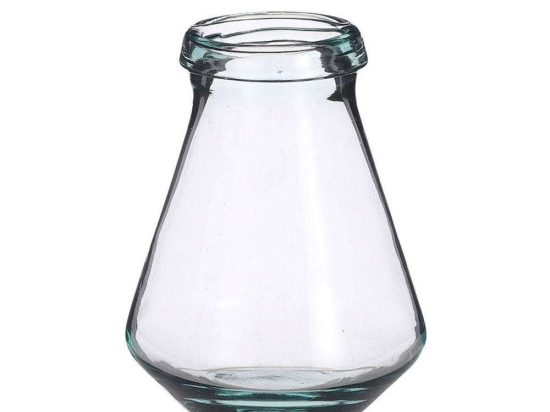 Βάζο Γυάλινο 1550-8 12,5x12,5x16cm Clear Supergreens Γυαλί