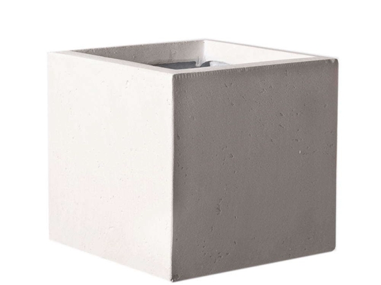 Κασπώ Πήλινο Τετράγωνο Rocky L C-5050-8 40x40x40 Light Grey Supergreens Πηλός
