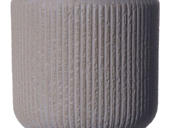 Κασπώ Πήλινο Stripe A-8170-8 27x27x25cm Brown Supergreens Πηλός