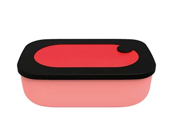 Φαγητοδοχείο Store&Go 17110031 900ml Red-Pink Guzzini Σιλικόνη,Πλαστικό