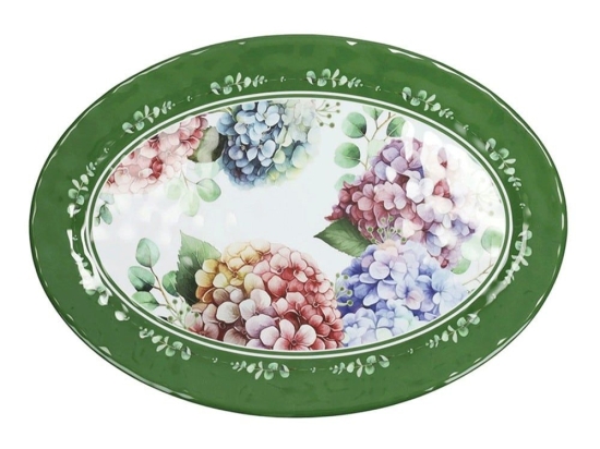 Πιατέλα Σερβιρίσματος Οβάλ Flora 51196 35,5x25cm Multi Brandani Μελαμίνη