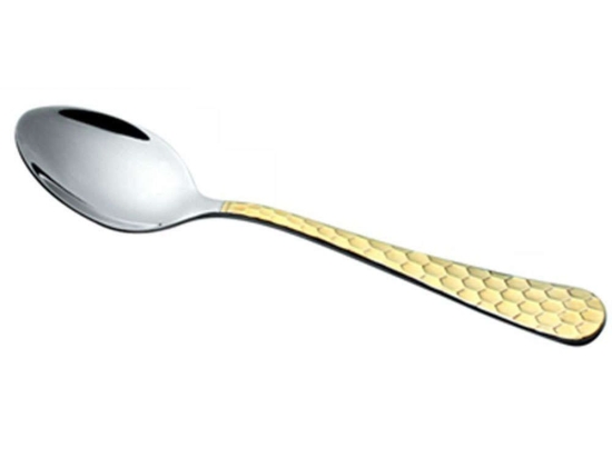 Κουταλάκι Γλυκού A-181 01874 13,6cm Silver-Gold Dinox Ανοξείδωτο Ατσάλι