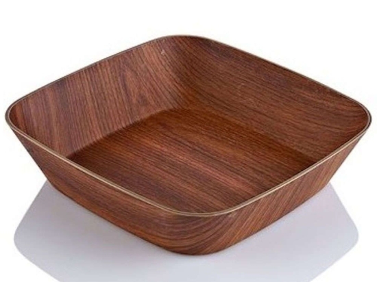 Μπωλ Σερβιρίσματος Τετράγωνο 10228 11x11x4cm Brown Evelin Πολυστερίνη