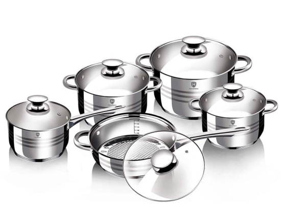 Μαγειρικά Σκευή (Σετ 10Τμχ) HV-1010Ν Inox HomeVero Ανοξείδωτο Ατσάλι