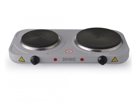 Εστία Ηλεκτρική DKP-2500.15 Διπλή 2500W 50,50x29,50x8,50cm Silver Royalty Line Μέταλλο