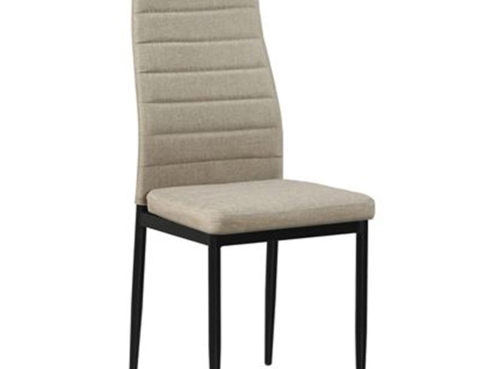 Καρέκλα Jetta ΕΜ966Β,136 Dark Beige 40x50x95 cm Σετ 6τμχ Μέταλλο,Ύφασμα