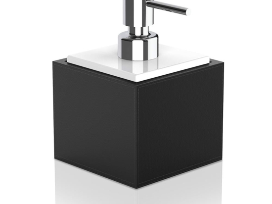 Δοχείο Κρεμοσάπουνου Brownie 0937160 9,9x9,9x14,7cm Black Decor Walther Τεχνόδερμα