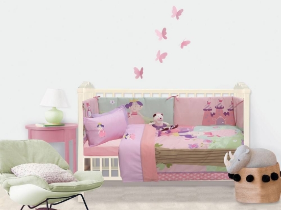 Σεντόνια Βρεφικά 6596 Σετ 3τμχ Baby Smile Embroidery Pink Das Home Κούνιας 120x160cm 100% Βαμβάκι