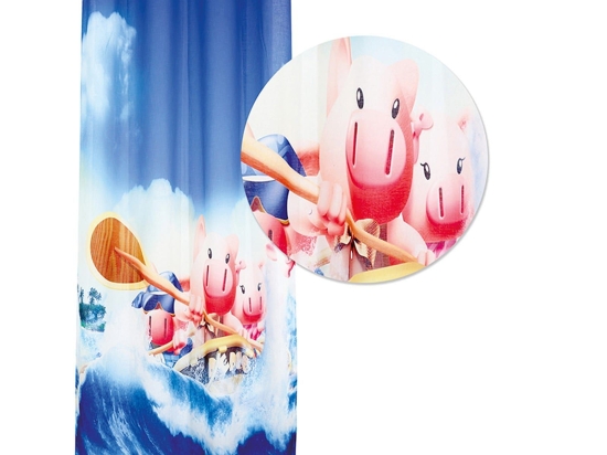 Κουρτίνα Παιδική 2122 Με Τρουκς Blue - Somon Das Kids 140X280 Πολυέστερ
