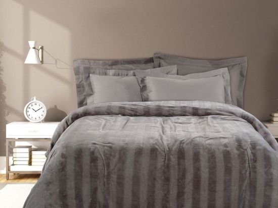Κουβέρτα Fleece 0465 Grey Das Home Μονό 160x220cm Πολυέστερ