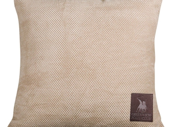 Μαξιλάρι Διακοσμητικό (Με Γέμιση) 2734 Beige Greenwich Polo Club 42Χ42 Chenille