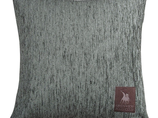 Μαξιλάρι Διακοσμητικό (Με Γέμιση) 2777 Grey-Black Greenwich Polo Club 42Χ42 Chenille