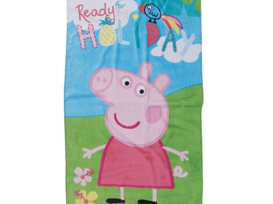 Πετσέτα Θαλάσσης Παιδική 5854 Peppa Pig Pink-Green Das Home Θαλάσσης 70x140cm 100% Βαμβάκι