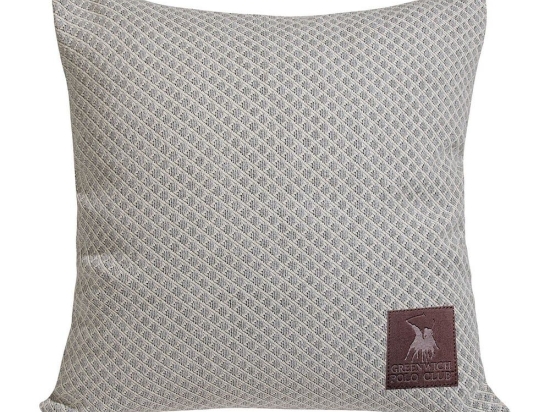 Διακοσμητικό Μαξιλάρι (Με Γέμιση) 2790 Grey Greenwich Polo Club 42Χ42 Βαμβάκι-Πολυέστερ