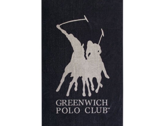 Πετσέτα Θαλάσσης 3597 Black Greenwich Polo Club Θαλάσσης 90x170cm 100% Βαμβάκι