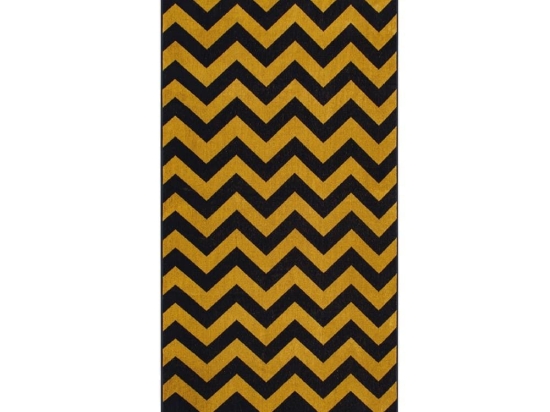 Πετσέτα Θαλάσσης 3650 Ochre-Black Greenwich Polo Club Θαλάσσης 90x170cm 100% Βαμβάκι