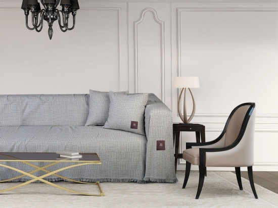 Ριχτάρι 2784 Ecru-Grey Greenwich Polo Club Τριθέσιο 180x300cm Βαμβάκι-Πολυέστερ