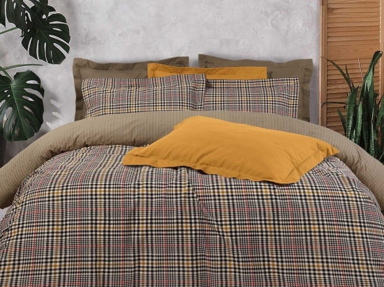 Πάπλωμα Happy 9581 Brown-Black Das Home Υπέρδιπλο 220x240cm Βαμβάκι-Πολυέστερ